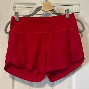 Lululemon Speed Up Short 4 4 inch Red